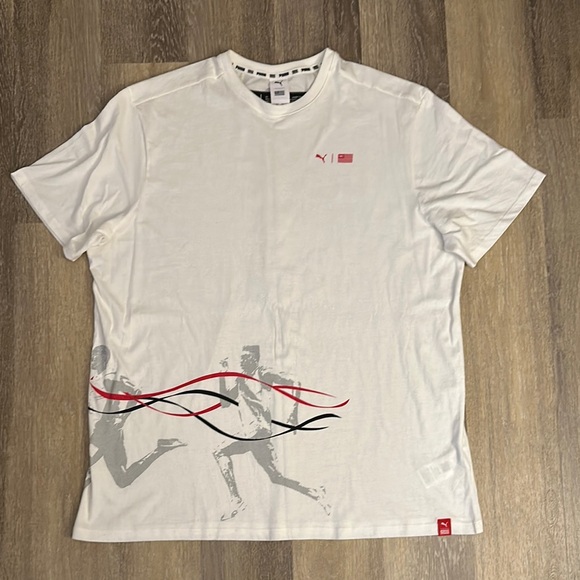 Puma / TMC puma marathon Collab, Nipsey Hussle, White Short Sleeve Tee - Picture 1 of 7